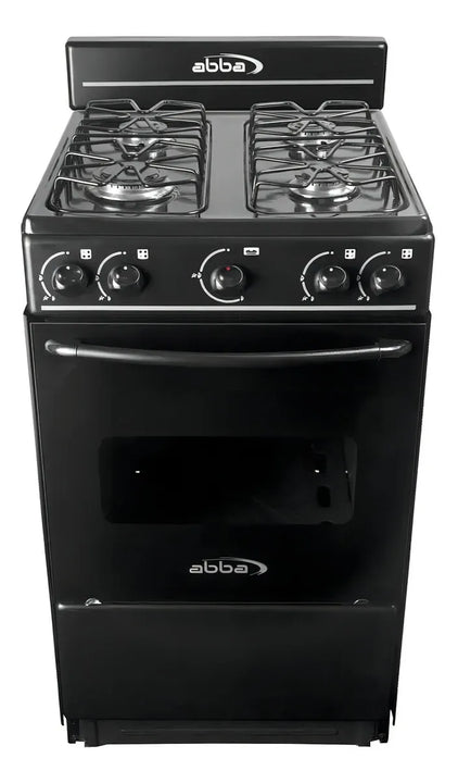 Estufa Con Horno Abba 4 Puestos Gas Propano At 101-1 N Color Negro