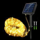 Luz Led 10 Metros X 100 Leds Exteriores Recargable Panel