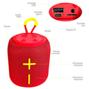 Parlante Altavoz Portátil Bluetooth Tws Envolvente Y Potente Negro