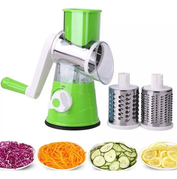 Molino Rallador Cortador 3en1 Pica Todo De Verduras Y Frutas Gris
