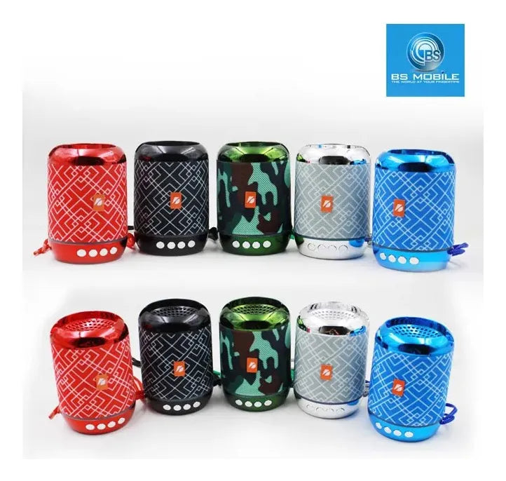 Mini Parlante Portátil Soporte Celular Bluetooth Fm Usb Tf Azul