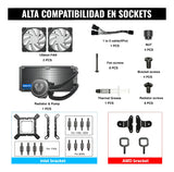 Refrigeración Líquida Vetroo V240 240mm Argb Hasta 250 Tdp