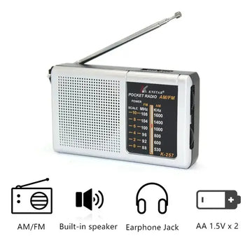 Radio Bolsillo Reproductor Am Fm Portable Inalámbrico Antena 1