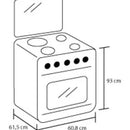 Estufa Orégano Haceb 60 Cms Inox Gas Natural Inoxidable