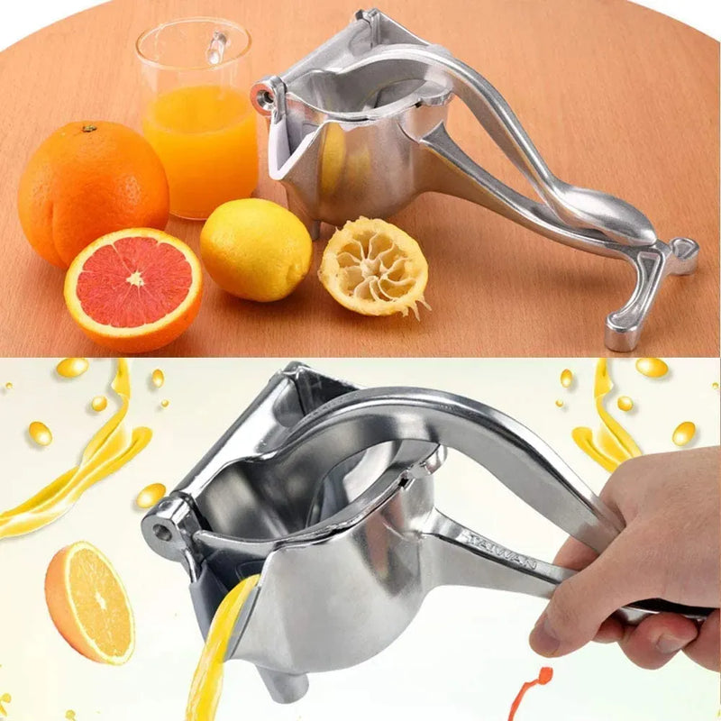Maquina Exprimidora Frutas Manual Practica Acero Inoxidable Plateado