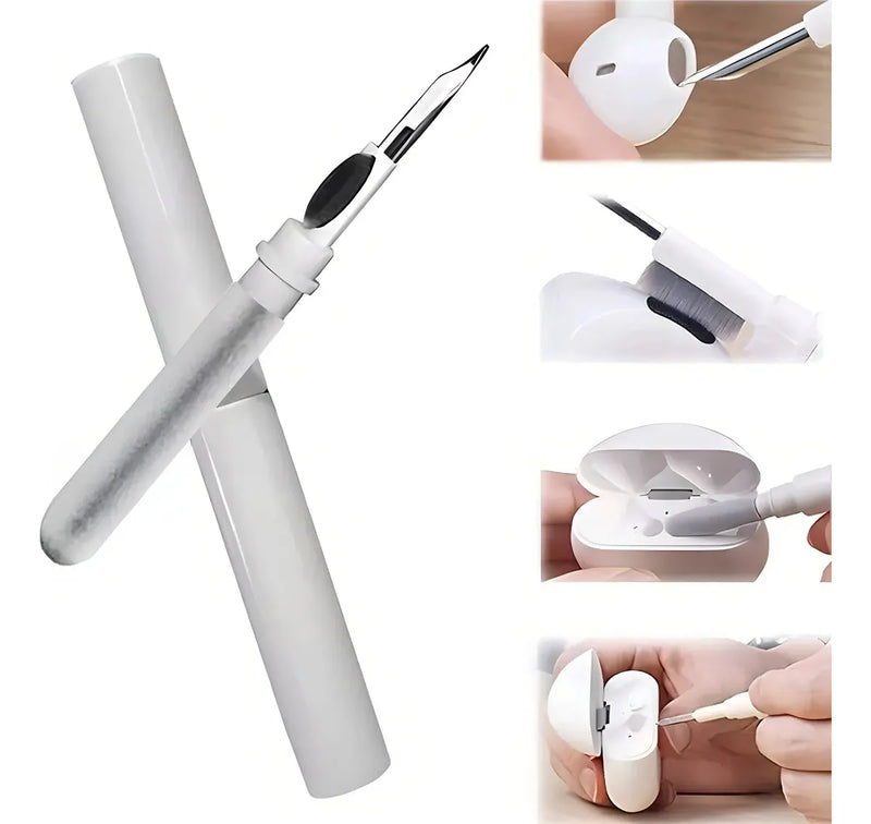 Herramienta Limpiadora 3 En 1 Para Audífonos Y Caja De Carga Color Blanco