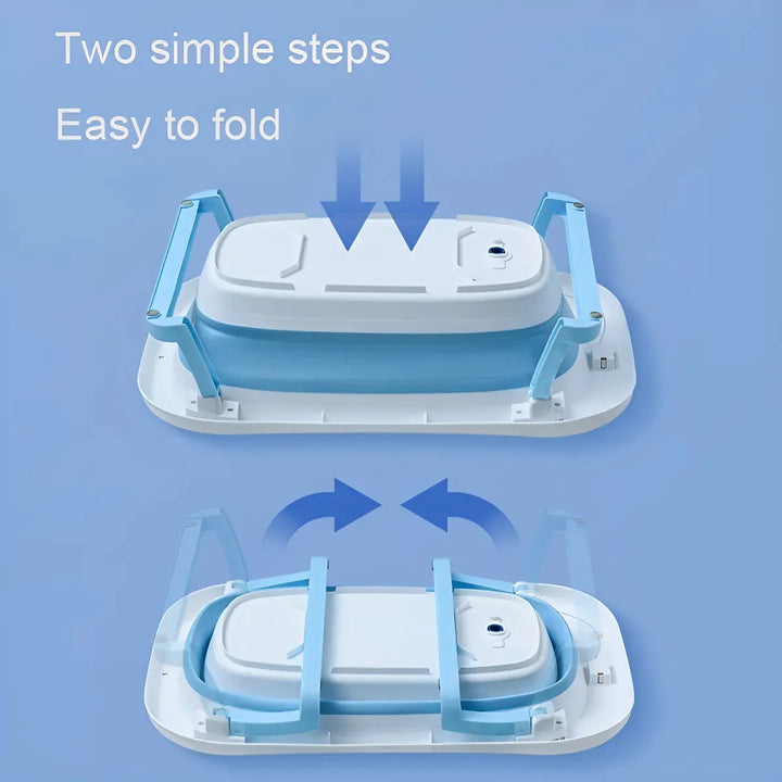 Bañera Soporte Banera Treq Plegable Con Termómetro Gris Lisa