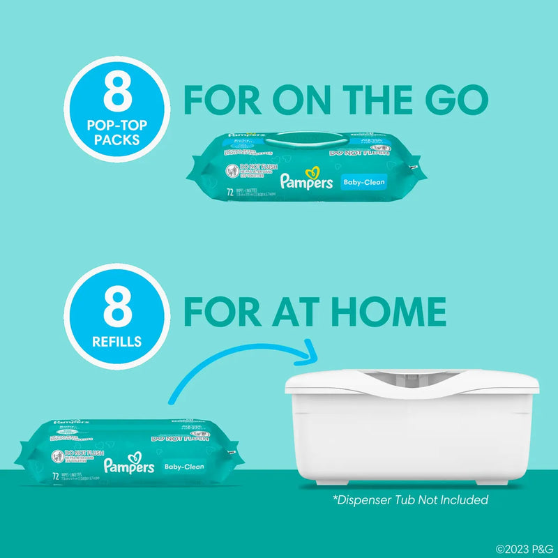 Pampers - Toallitas De Limpieza Perfumadas Para Bebe, 16 Uni
