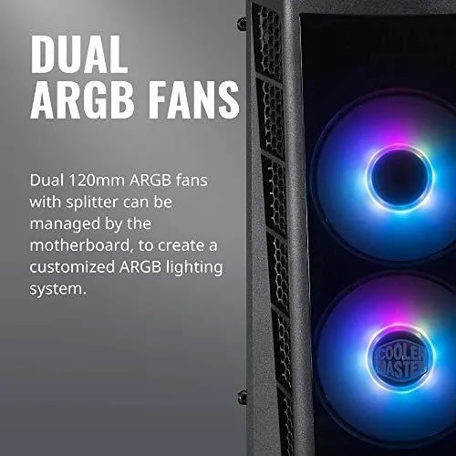 Cooler Master Masterbox Argb Micro-atx, Ventiladores Dobles