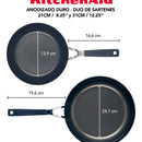 KitchenAid Set x2 Sartenes 31 y 21cm Antiadherente Anodizado Duro Negro Onix 84811