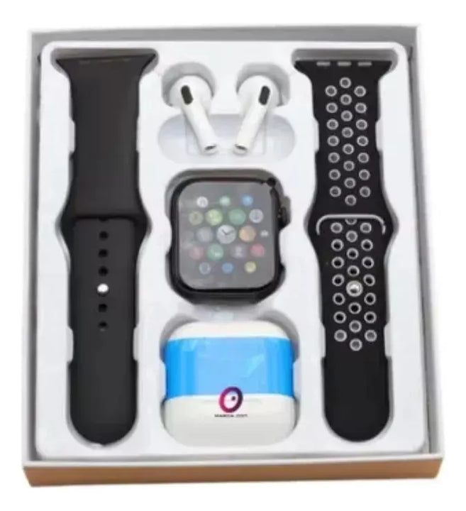 Kit Reloj Inteligente Audifonos Doble Banda Ritmo Cardiaco - Diseño - Diseño - Diseño - Diseño