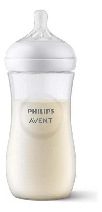 Set Recien Nacido Teteros Avent Natural X4 Piezas Color Traslúcido