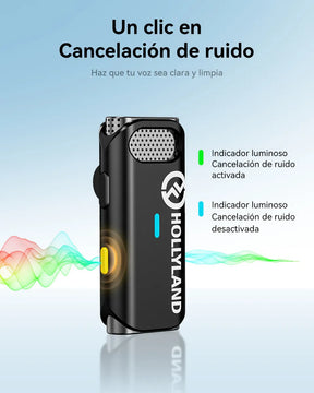 Sistema de micrófono inalámbrico Hollyland Lark M1 P/2 personas negro