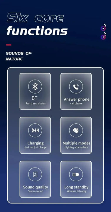 Bocina Bluetooth Altavoz Cargador Inalámbrico Led Rgb