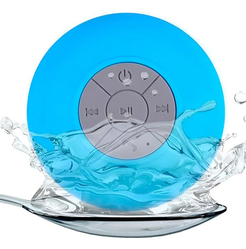 Parlante Bluetooth Resistente Al Agua Manos Libres Para Baño Azul