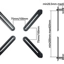 Kit Adaptadores Monitores No-vesa (sin Huecos), Techgo Xm-01 Negro