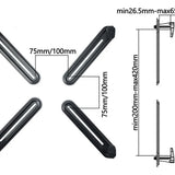 Kit Adaptadores Monitores No-vesa (sin Huecos), Techgo Xm-01 Negro