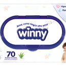 Toallitas Húmedas Winny Con Aloe Vitamina E X70und Pg 50 Lle Multicolor