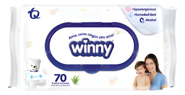 Toallitas Húmedas Winny Con Aloe Vitamina E X70und Pg 50 Lle Multicolor