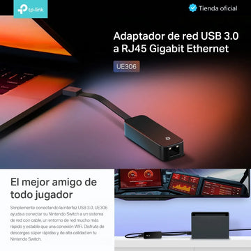 Tp-link, Adaptador De Red Usb 3.0 A Ethernet Gigabit, Ue306