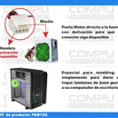 Zfan12g Ventilador Acrilico 4 Led Verde 12x12 Cms Computoys