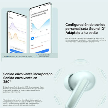 Xiaomi Redmi Buds 6, Auriculares Táctil, Anc 2-mic Ip54, Blk Negro