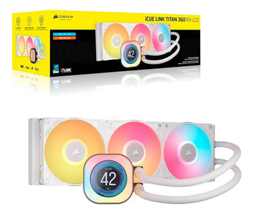 Refrigeracion Corsair Icue Link Titan 360 Rx Lcd 360mm White Blanco