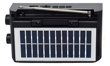 Radio Portátil 3 Bandas Retro Parlante Linterna Carga Solar Diseño
