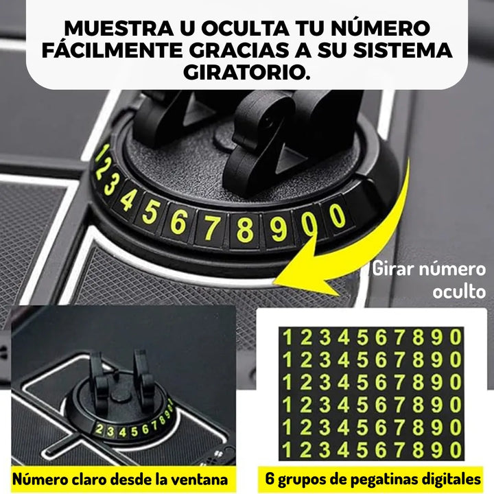 Soporte Celular Carro Alfombrilla Antideslizante Teléfono Negro