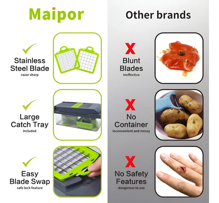 Picador Cortador De Verduras Frutas 1 Set 14 Piezas