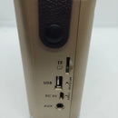 Radio Multibandas Mp3 Portatil Recargable Blue Sonido Claro Dorado