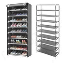 Zapatera Closet De 9 Niveles Armable Color Negro