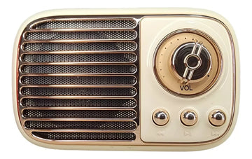 Parlante Bluetooth Radio Fm Vintage Recargable 5v Lector Usb Rojo, Verde, Beige
