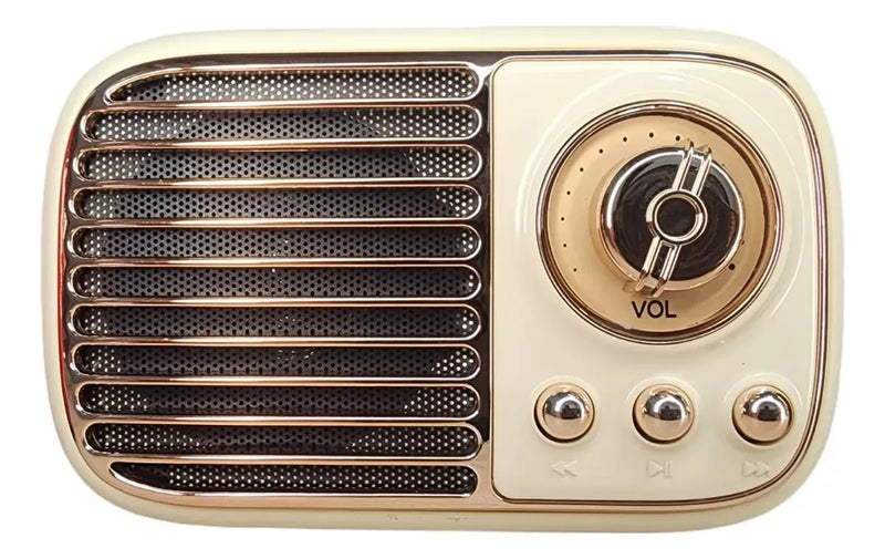 Parlante Bluetooth Radio Fm Vintage Recargable 5v Lector Usb Rojo, Verde, Beige