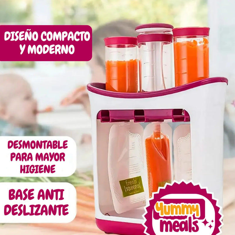 Dispensador De Alimentos Bebe Compota Papilla Squeeze Bolsas