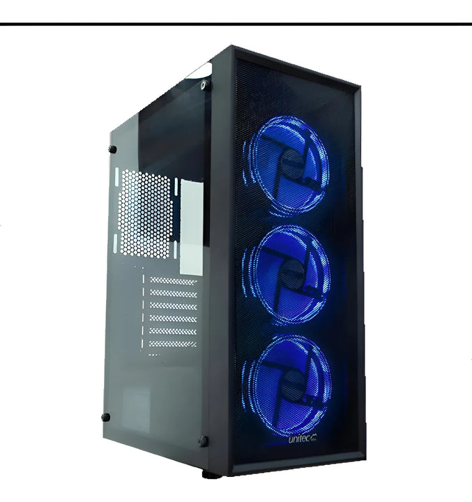 Gabinete Gamer Unitec Con 3 Ventiladores Para Pc Escritorio Negro
