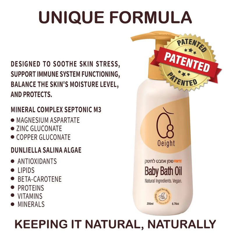 O8 Oeight Aceite De Baño Para Bebés Forte Ingredientes Ac.