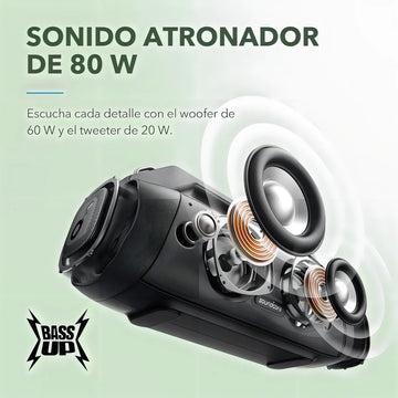 Parlante Soundcore Motion Boom Plus A3129011 A3129 portátil con bluetooth waterproof negra
