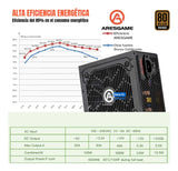 Fuente De Poder Pc 650w Bronce 80+ 650 W 80 Plus Certificada Negro