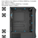 Chasis Caja Gamer Aerocool Falcon Rgb Vidrio 4 Fans Argb Color Negro