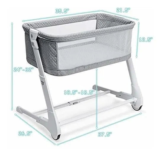 Bebé De La Alegría Del Bebé De Noche Cuna, 2 En 1 Altura Y Á