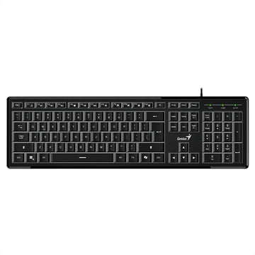 Teclado Con Cable Genius Slimstar 820 Iluminado Usb Teclado Negro Idioma Español España
