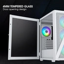 Vetroo M05 Micro Atx Caja De Pc Para Computadora Con Puerta White