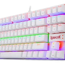 Teclado Gamer Redragon Kumara K552 Rainbow Blanco Red Esp Español Latinoamérica