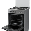 Estufa De Piso 4 Puestos Con Horno Gas Natural Negra 60cm Negro
