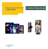 Micrófono Inalámbrico De Solapa Doble iPhone K9pro 52 Bits Color Negro