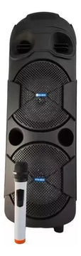 Parlante Radio Fm Recargable Torre Sonido Cabina Portátil Diseño