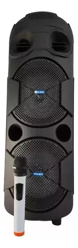 Parlante Radio Fm Recargable Torre Sonido Cabina Portátil Diseño