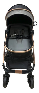 Coche Moisés Para Bebe Lujo 0 A 4 Años Ultra Liviano Color Azul - Negro Chasis 7622201720063