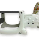 Silla De Comer De Bebe 3 En 1 Comedor Escritorio Mecedor Color Gris Oscuro Gato